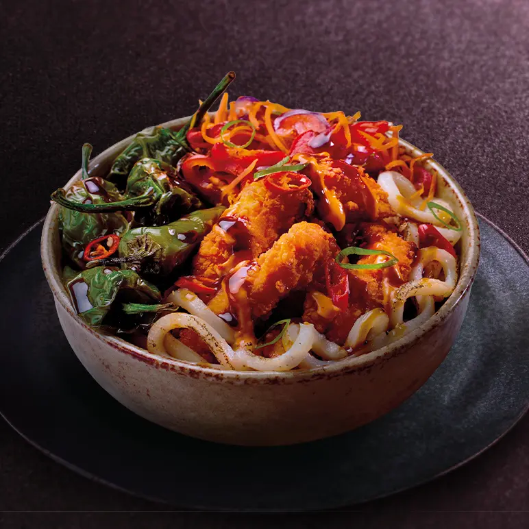 Nouilles Udon crispy chicken