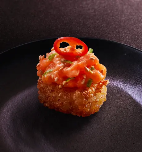 Crispy sushi saumon