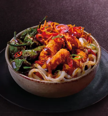 Nouilles Udon crispy chicken