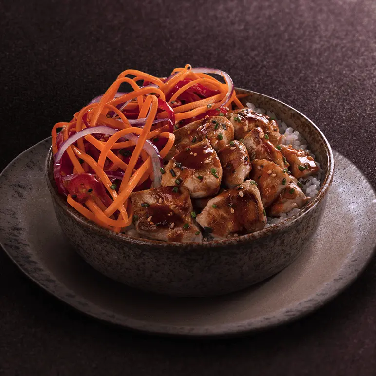 Donburi poulet grillé